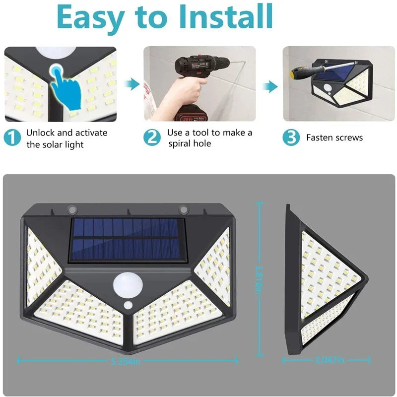 Lampara Led Solar Led Rectangula