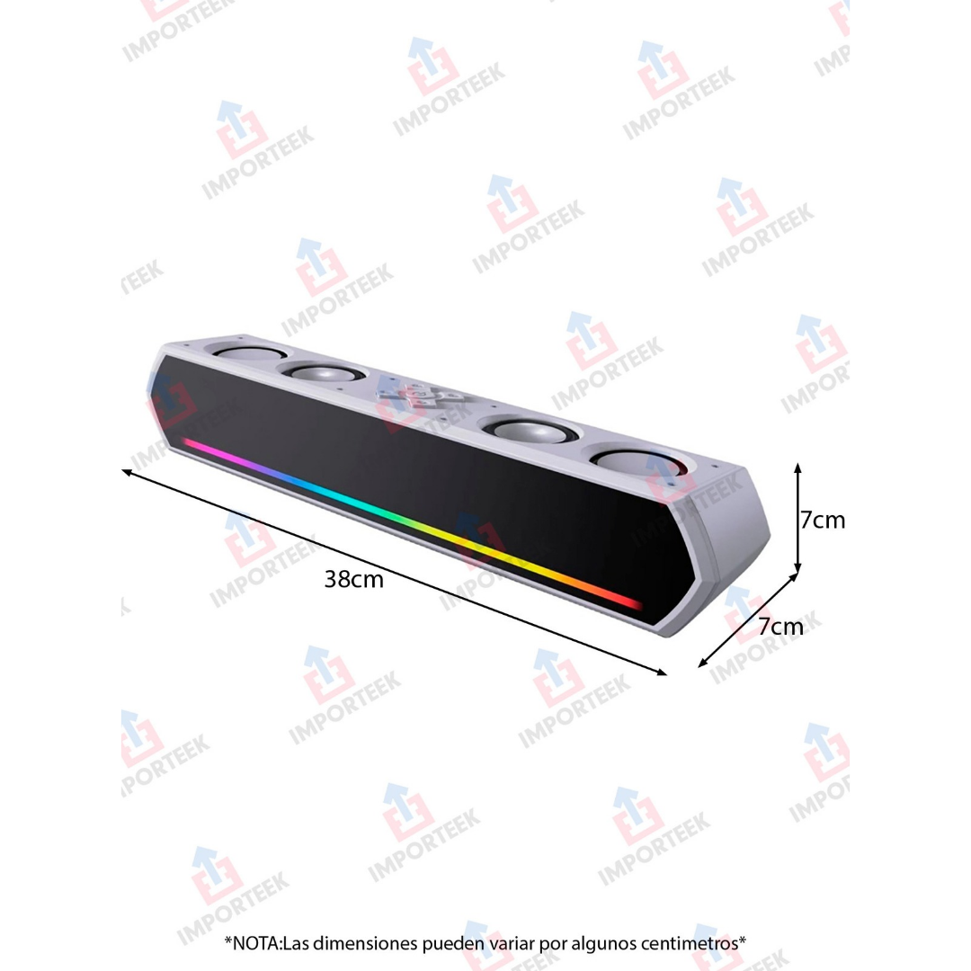 Corneta Barra Bluetooth Altavoz LED Rgb