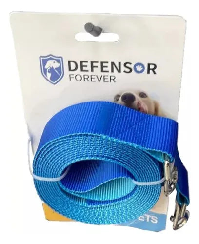 Correa Plana Resistente Para Perro- Azul