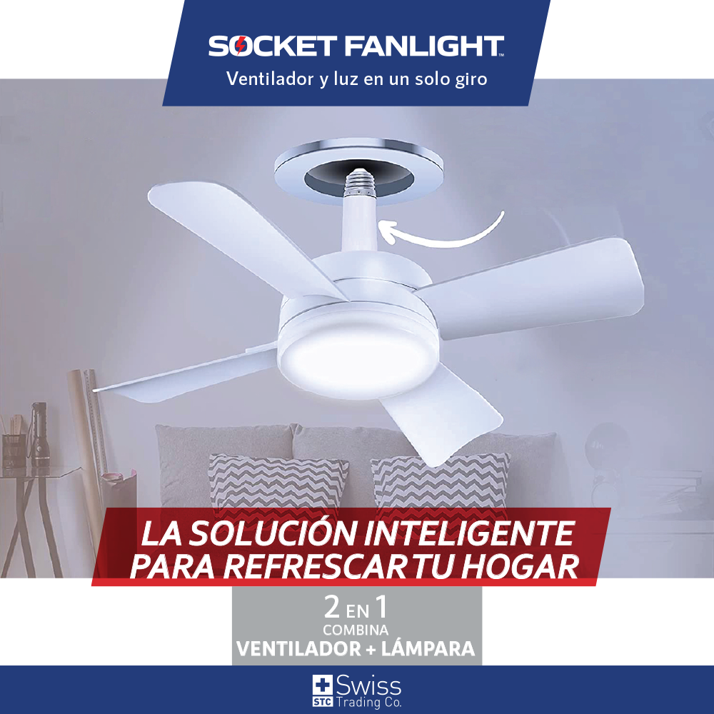 Socket Fanlight Ventilador con luz VN