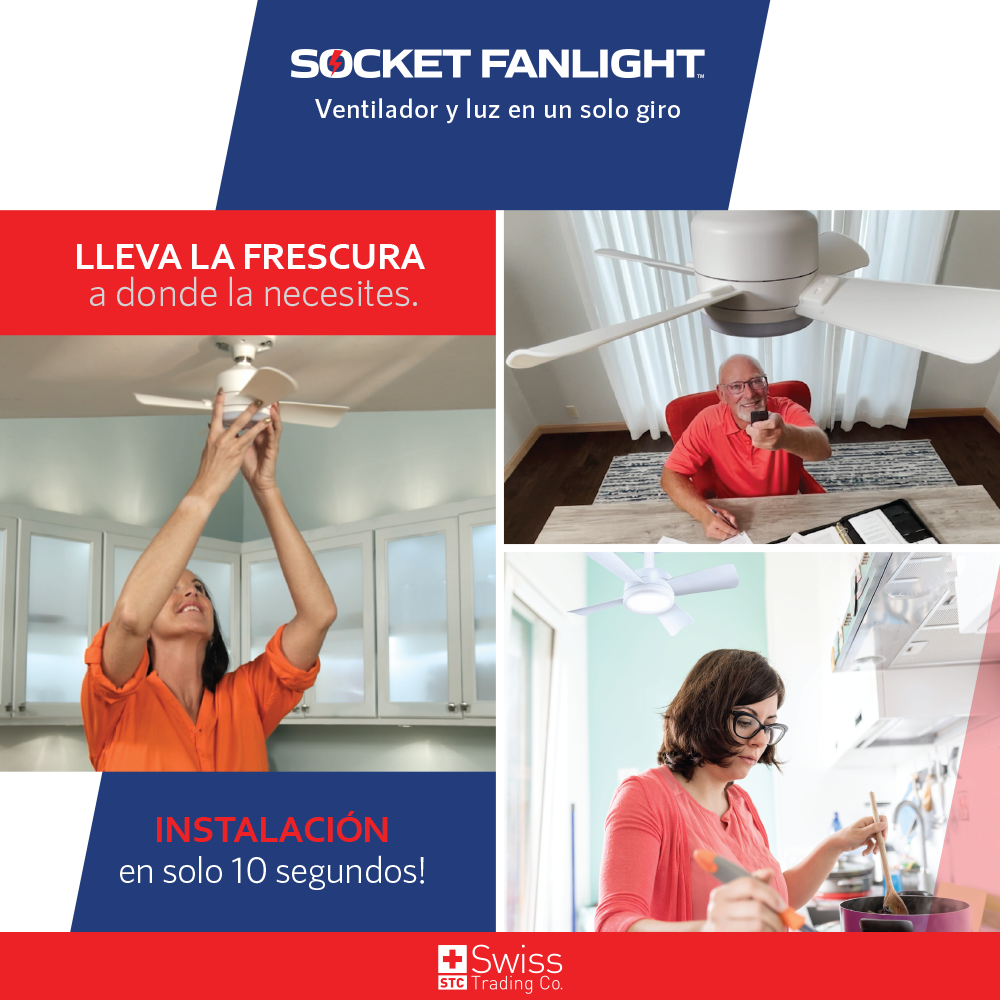 Socket Fanlight Ventilador con luz VN