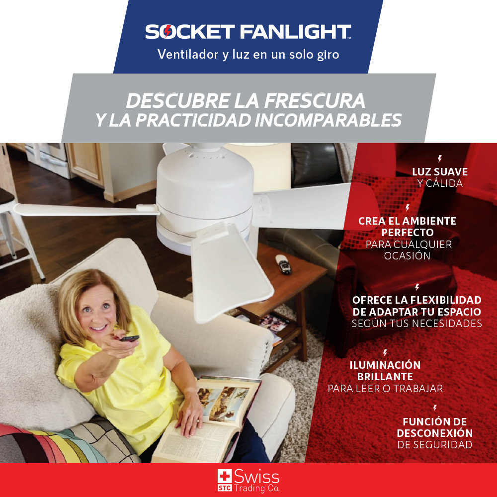 Socket Fanlight Ventilador con luz VN