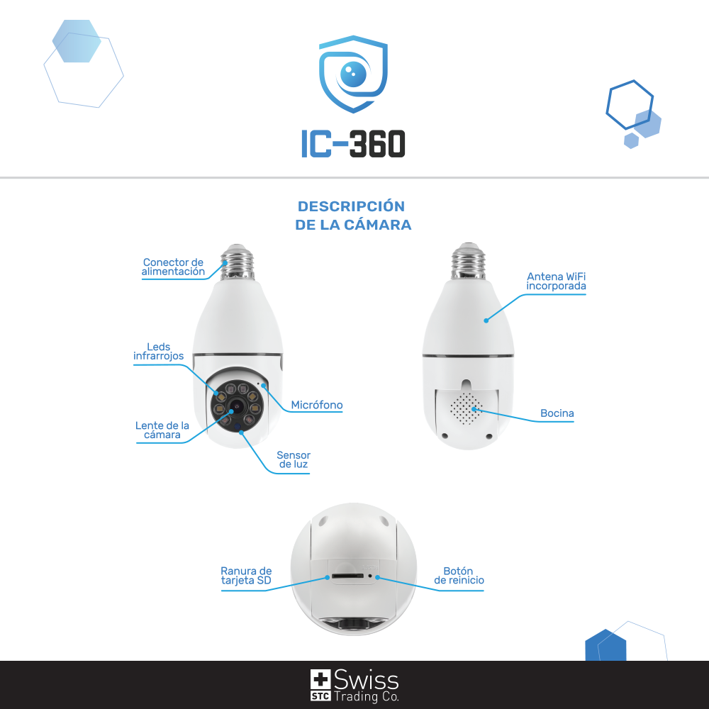 IC-360 Cámara Seguridad Inteligente 360°