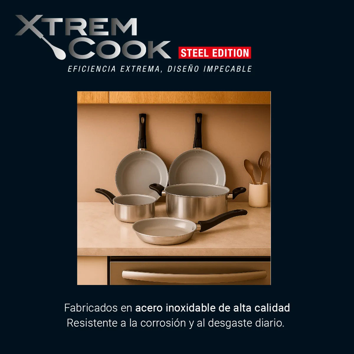 XTREM COOK STEEL OLLA 24 CM CON TAPA