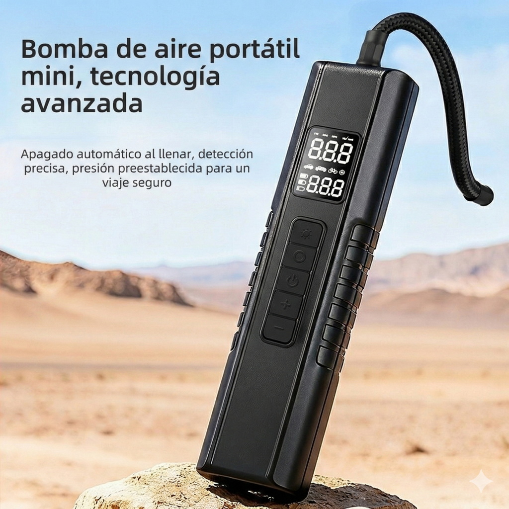 Compresor Aire Digital 12V Pantalla LED