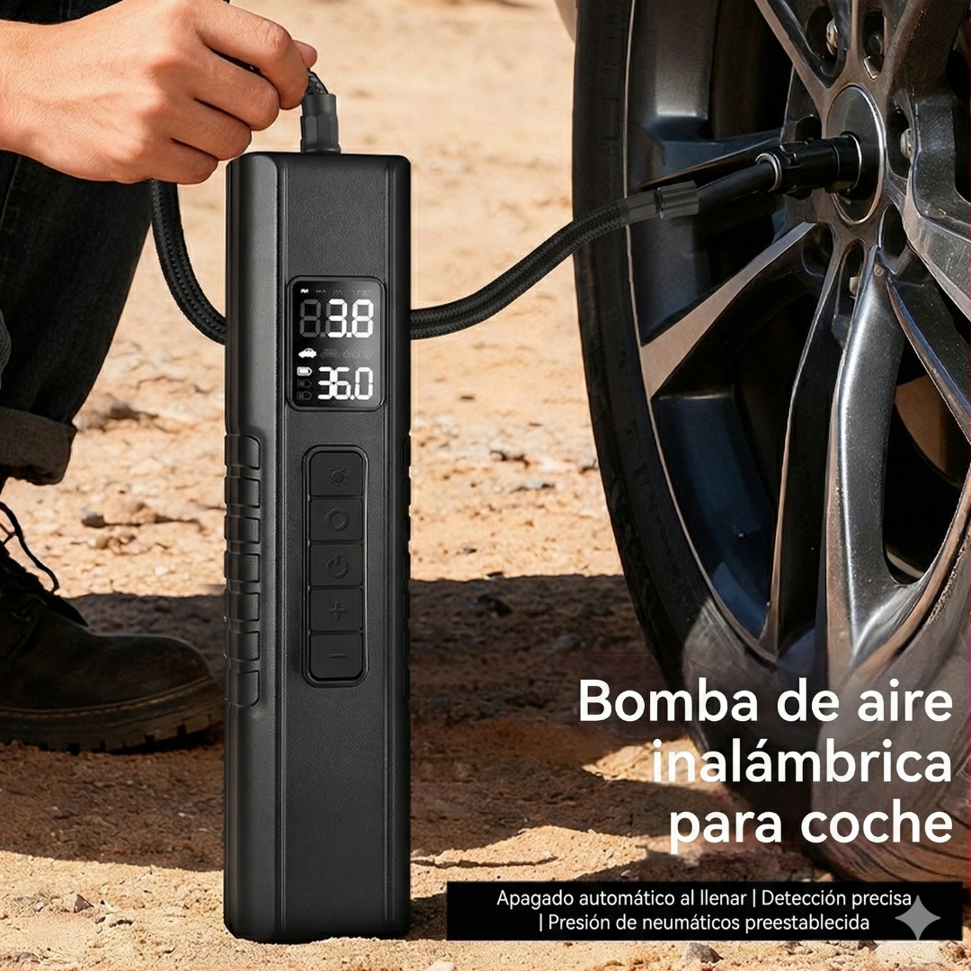 Compresor Aire Digital 12V Pantalla LED