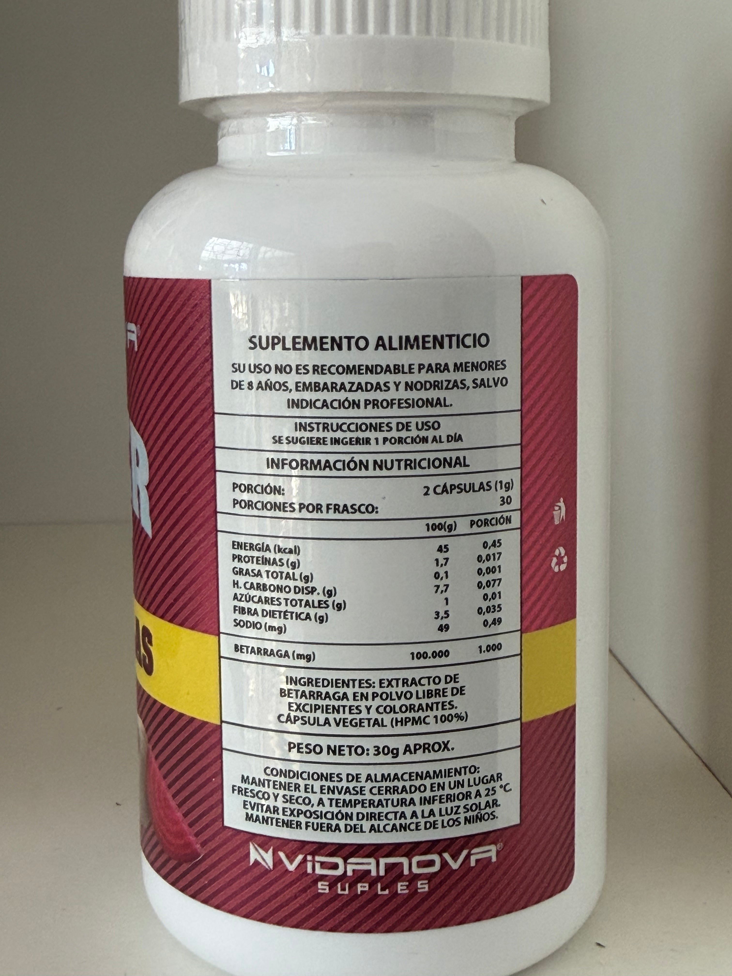 REMOLACHA/BETARRAGA 1000mg 60 caps