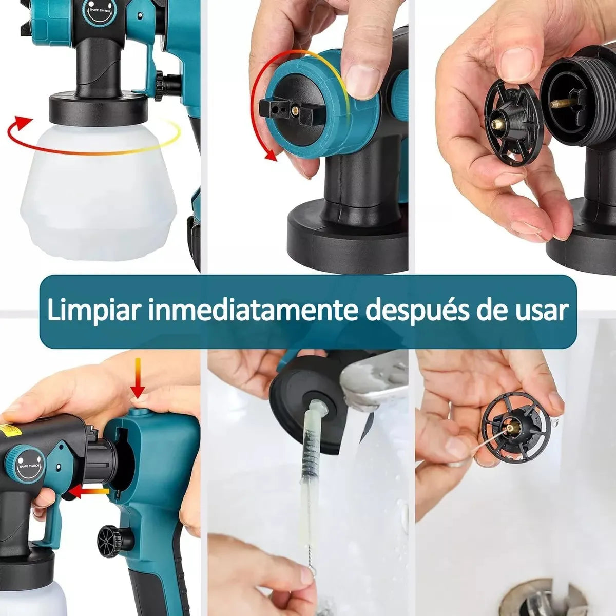 Pulverizador Pintura Inalámbrico Batería