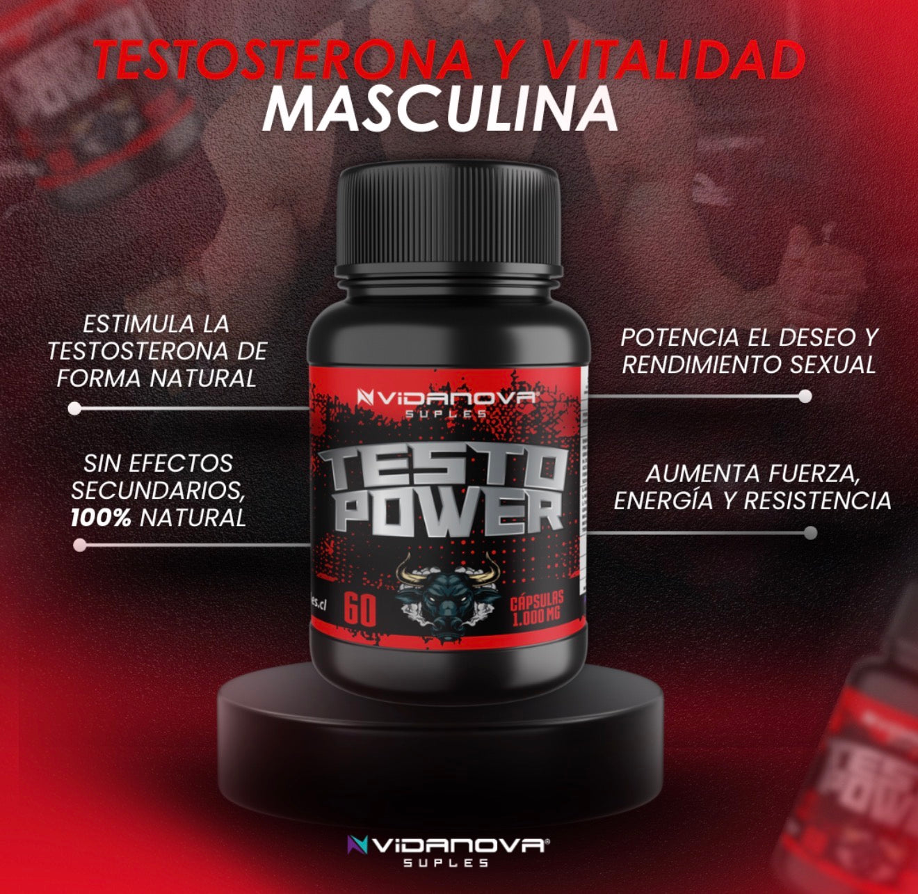 TESTO POWER 1000MG 60 CAPS