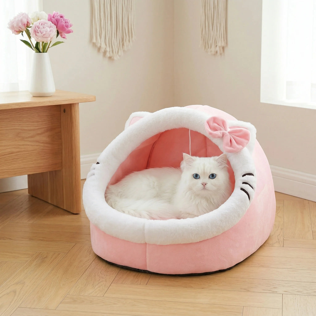 🐱💤 CloudNest Cozy™ – Cama Cueva Súper Suave para Mascotas