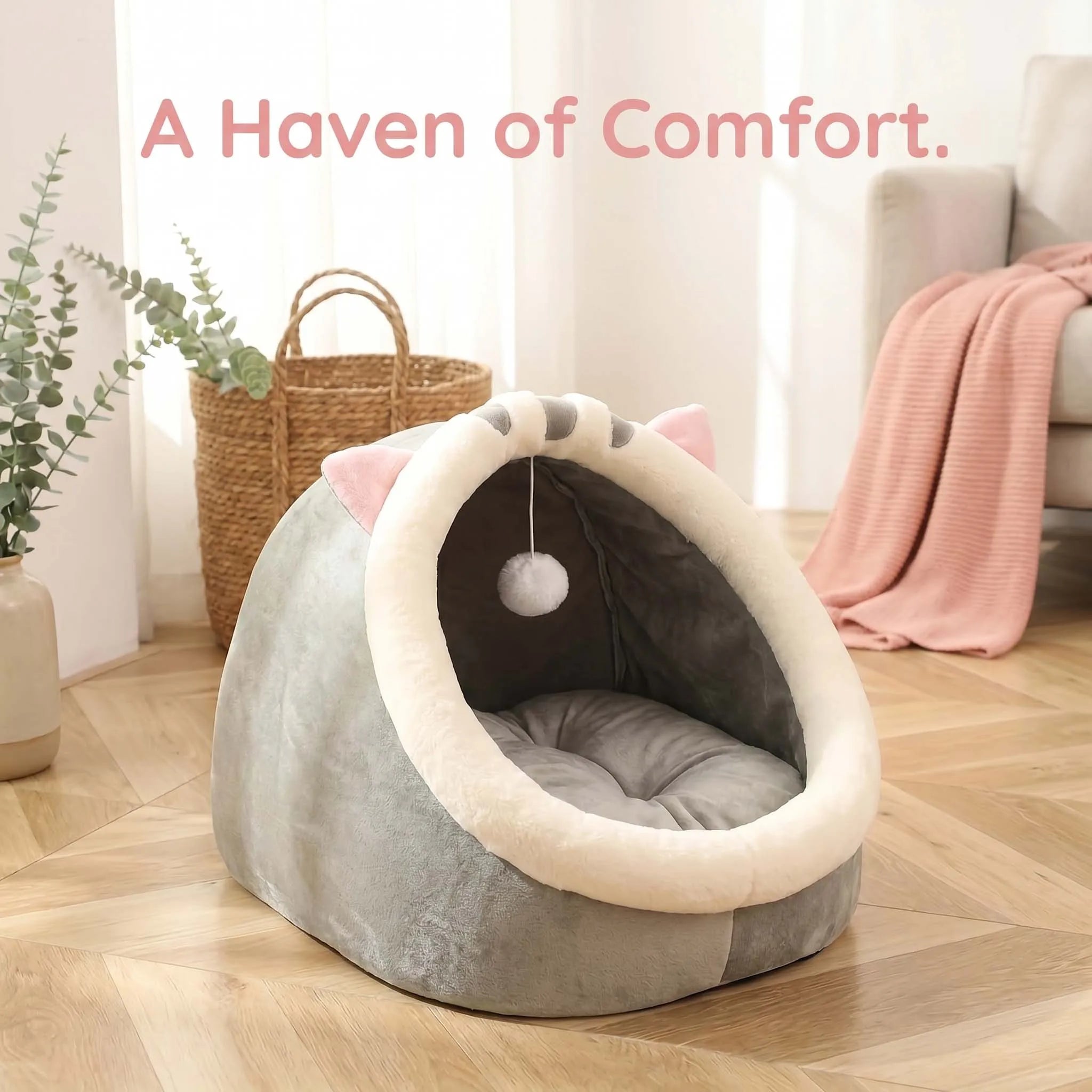 🐱💤 CloudNest Cozy™ – Cama Cueva Súper Suave para Mascotas