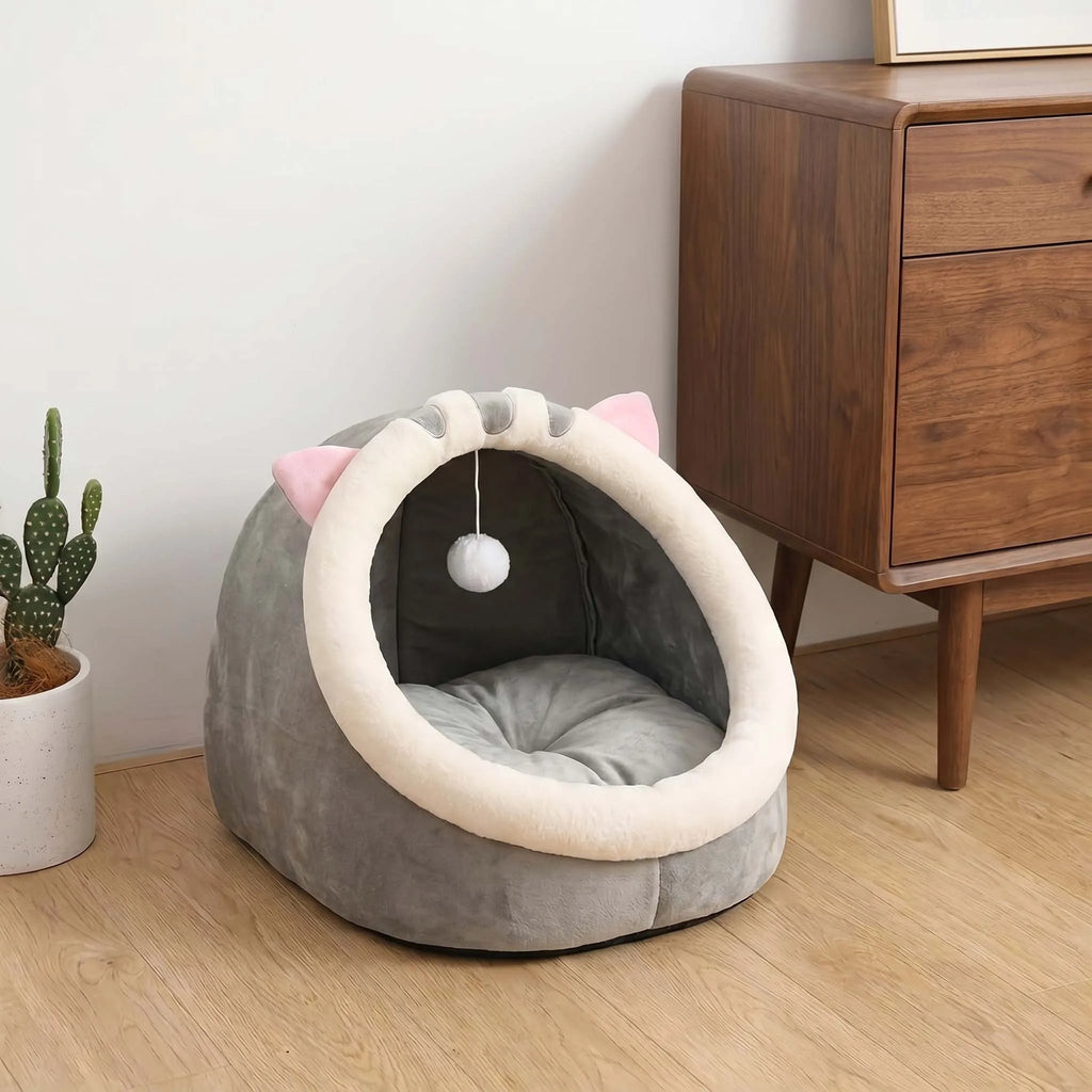 🐱💤 CloudNest Cozy™ – Cama Cueva Súper Suave para Mascotas