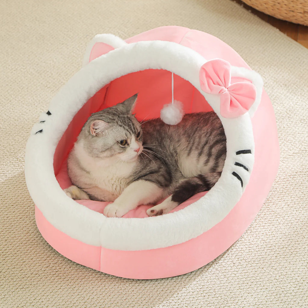 🐱💤 CloudNest Cozy™ – Cama Cueva Súper Suave para Mascotas