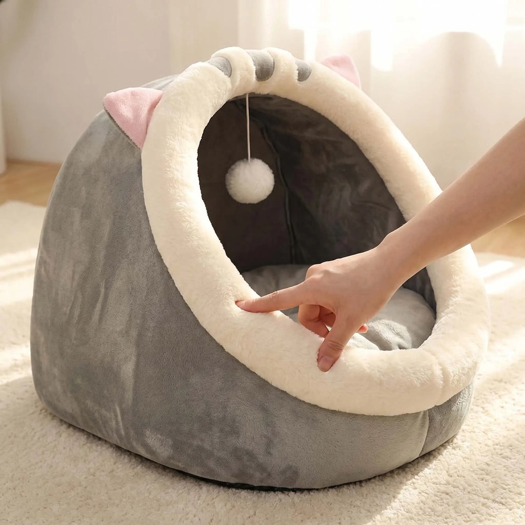 🐱💤 CloudNest Cozy™ – Cama Cueva Súper Suave para Mascotas