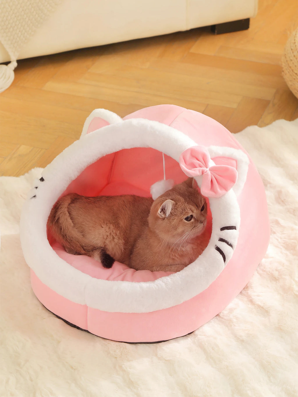 🐱💤 CloudNest Cozy™ – Cama Cueva Súper Suave para Mascotas