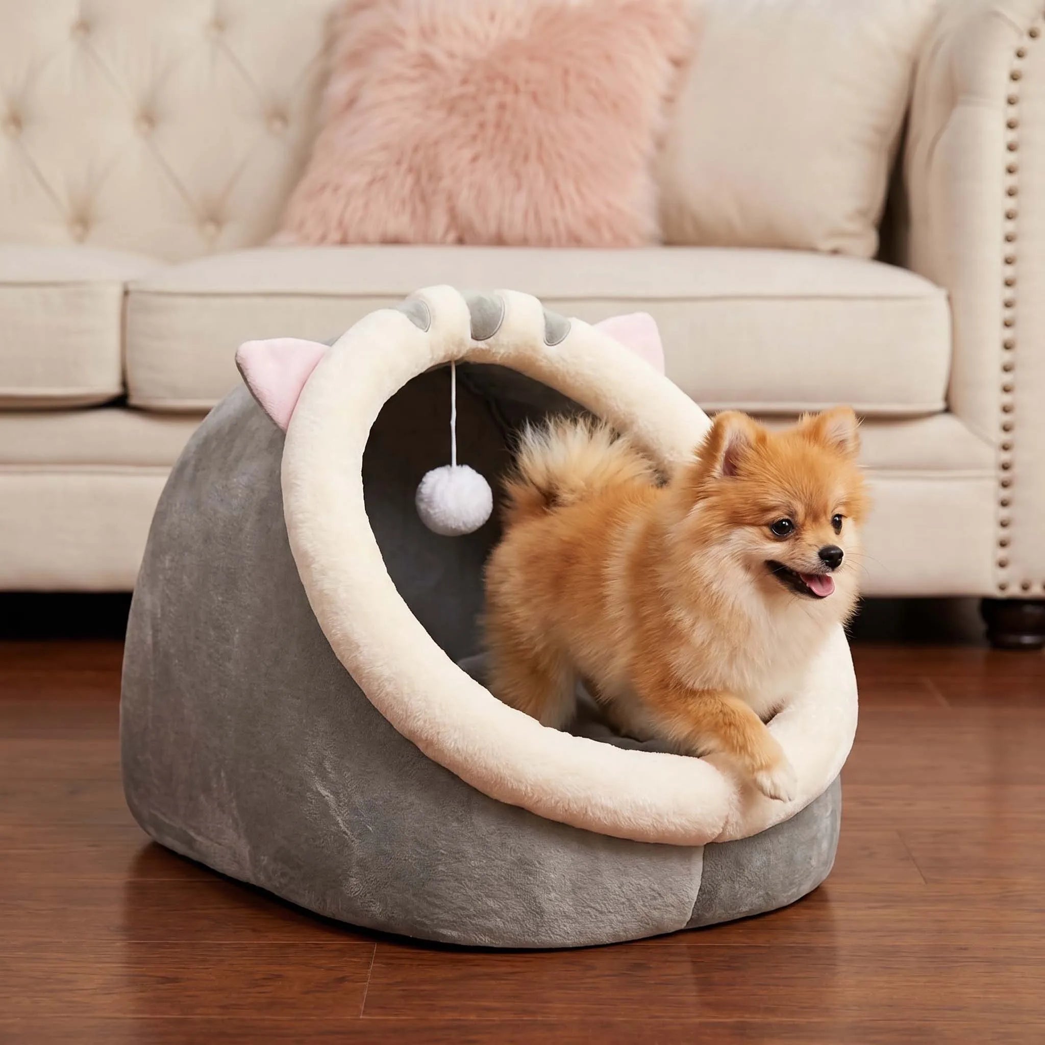 🐱💤 CloudNest Cozy™ – Cama Cueva Súper Suave para Mascotas
