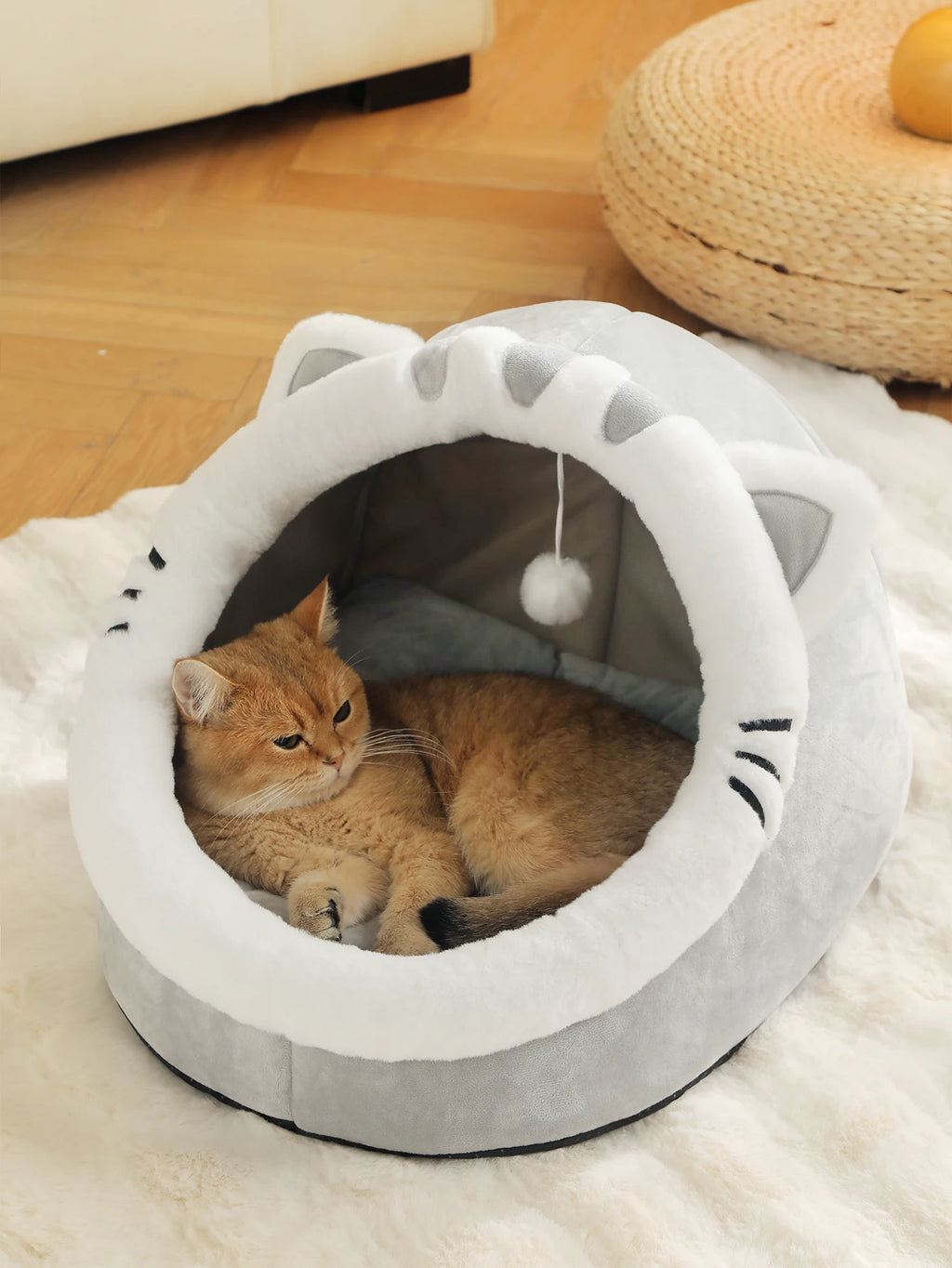 🐱💤 CloudNest Cozy™ – Cama Cueva Súper Suave para Mascotas