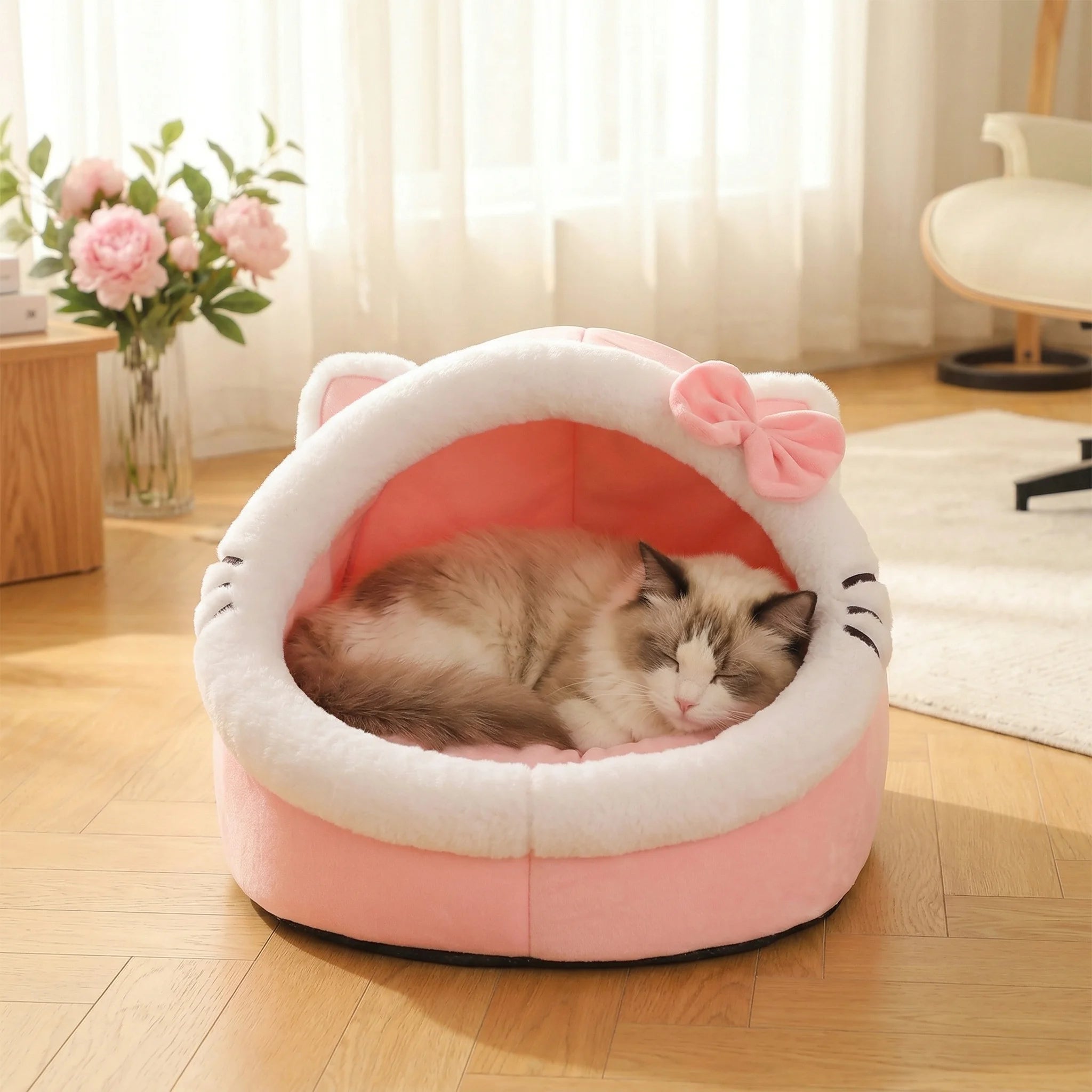 🐱💤 CloudNest Cozy™ – Cama Cueva Súper Suave para Mascotas