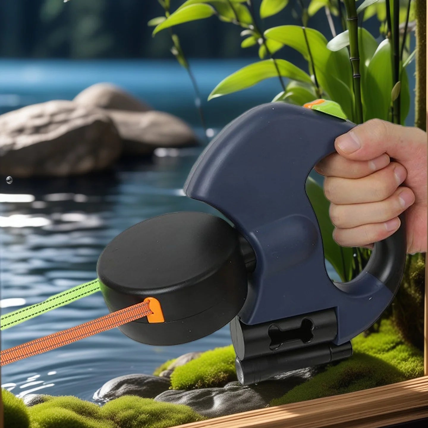 DualGlow 360™ – Correa Retráctil Doble con Luz LED para Perros 🐶✨