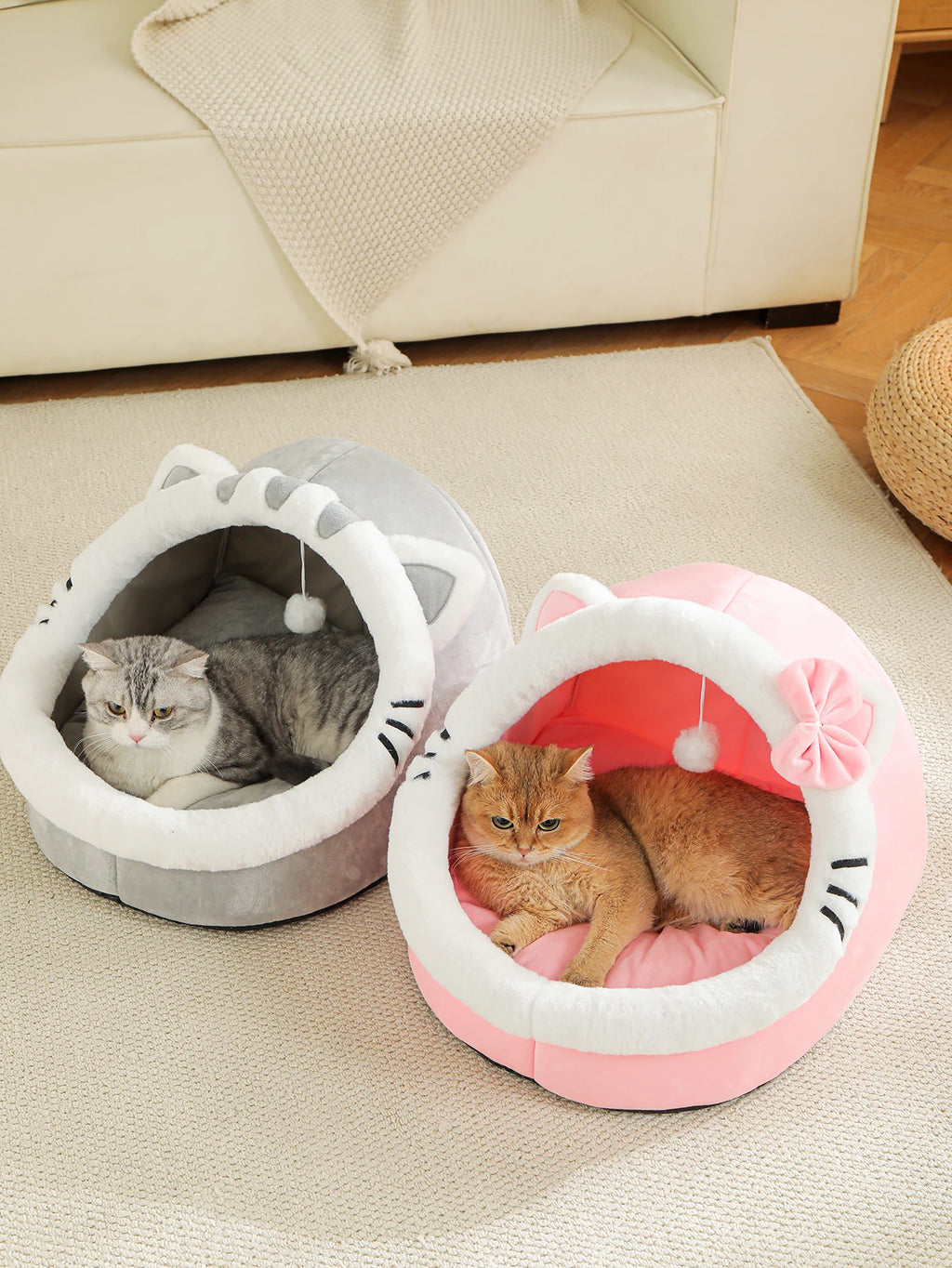 🐱💤 CloudNest Cozy™ – Cama Cueva Súper Suave para Mascotas