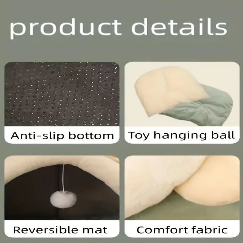 🐱💤 CloudNest Cozy™ – Cama Cueva Súper Suave para Mascotas