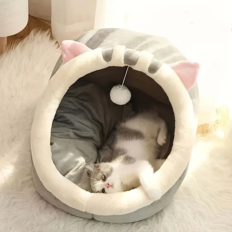 🐱💤 CloudNest Cozy™ – Cama Cueva Súper Suave para Mascotas